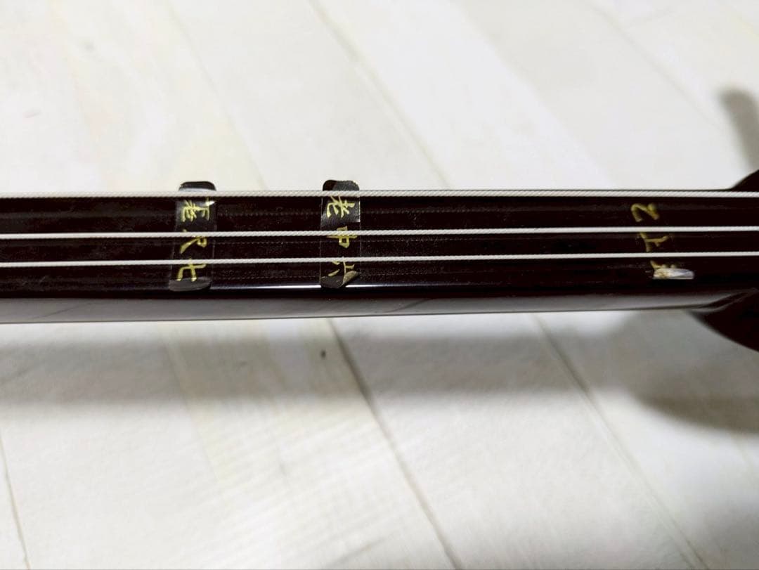 三線　胴 蛇皮（裏側破れ）【ケース付き】 訳あり