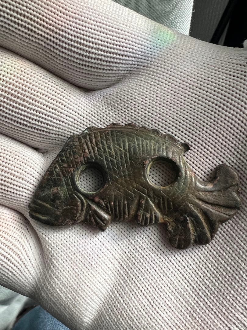 銅　魚置物