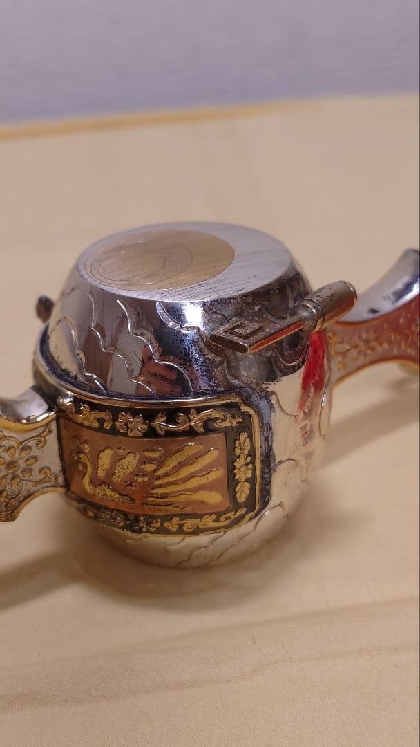 銀製　小槌　置物