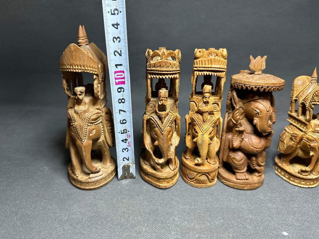 インド　白檀　木彫り　象　仏教美術　仏像 骨董 木像　木製　密教　置物