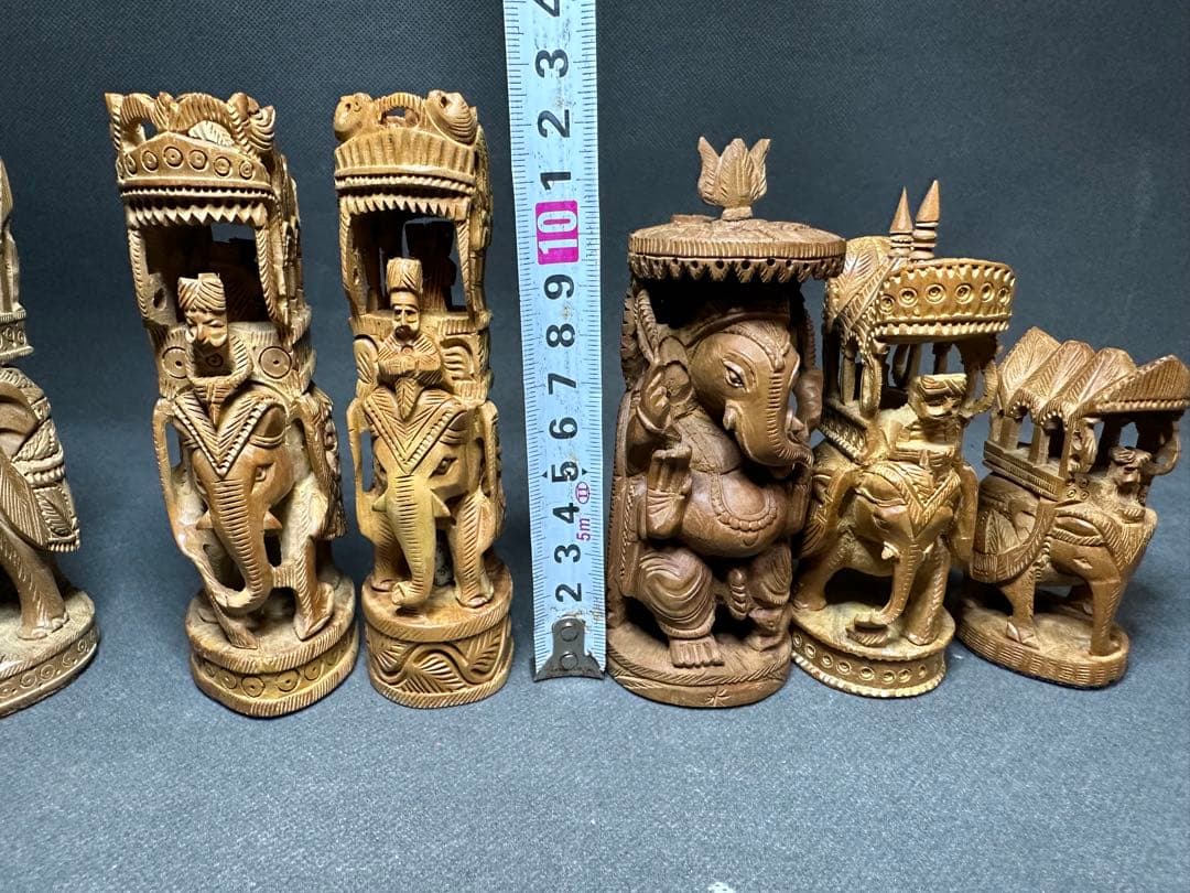 インド　白檀　木彫り　象　仏教美術　仏像 骨董 木像　木製　密教　置物