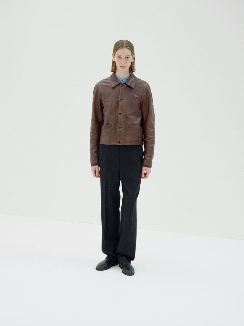 ジャケット・アウター AURALEE HEAVY LAMB LEATHER BLOUSON SIZE4
