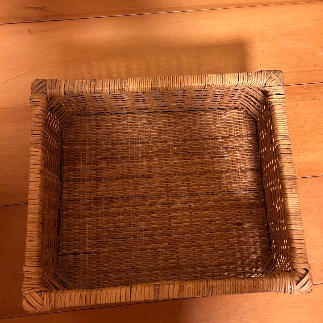 ラタン　ランドリーチェスト　棚