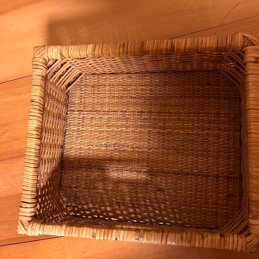 ラタン　ランドリーチェスト　棚