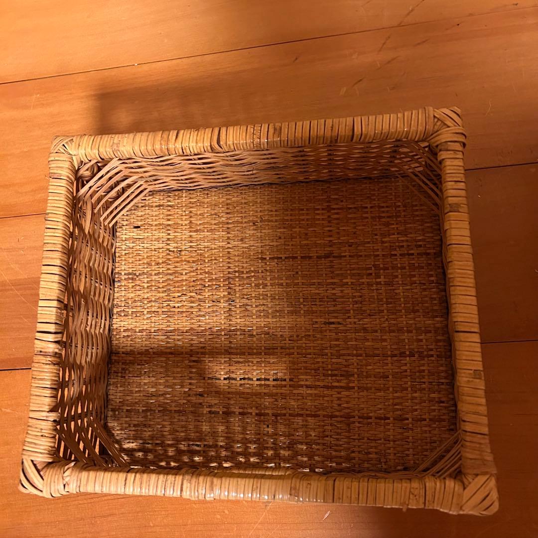 ラタン　ランドリーチェスト　棚