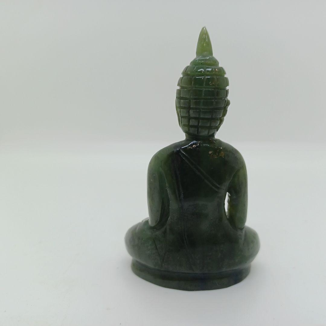 【新品】天然 本翡翠 仏像 彫刻品 宝石 全長8cm