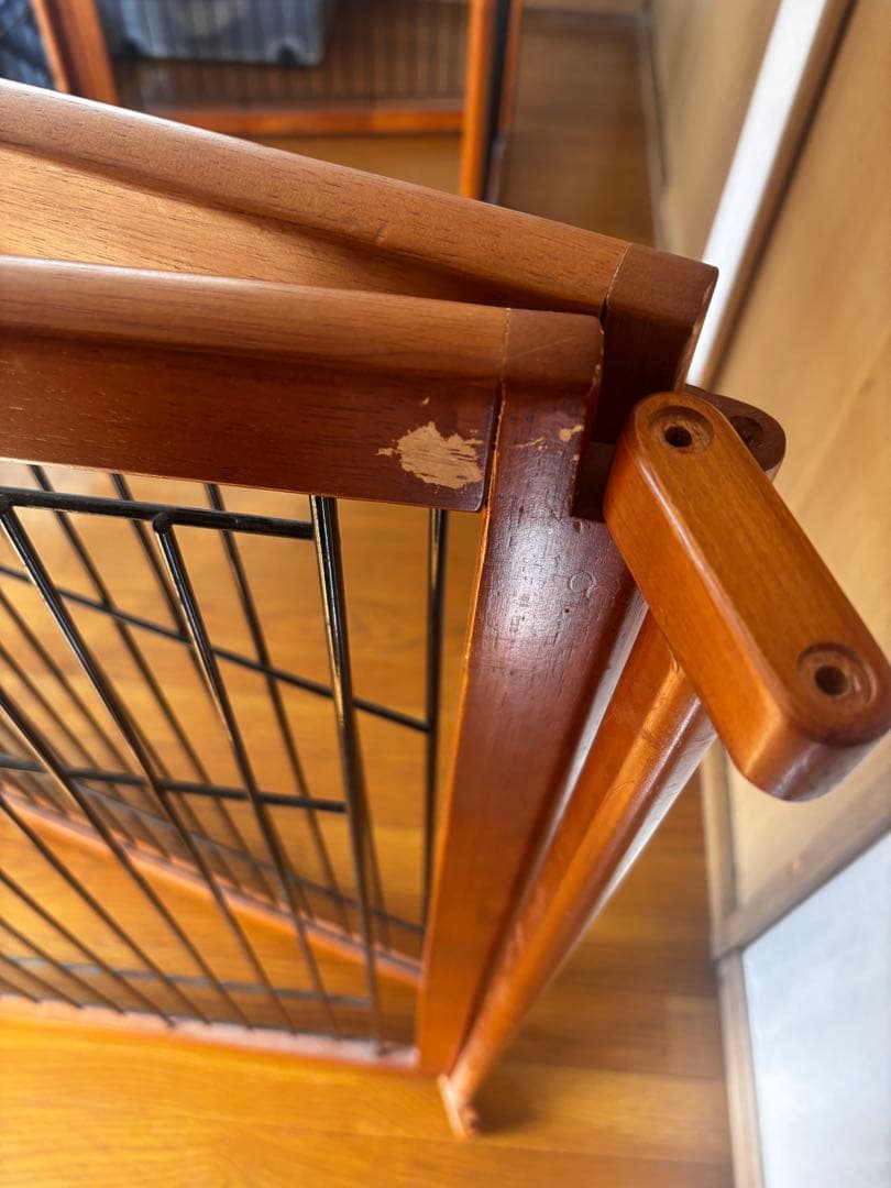 【中古】【Richell リッチェル】ペット用木製3WAYサークル6面90H