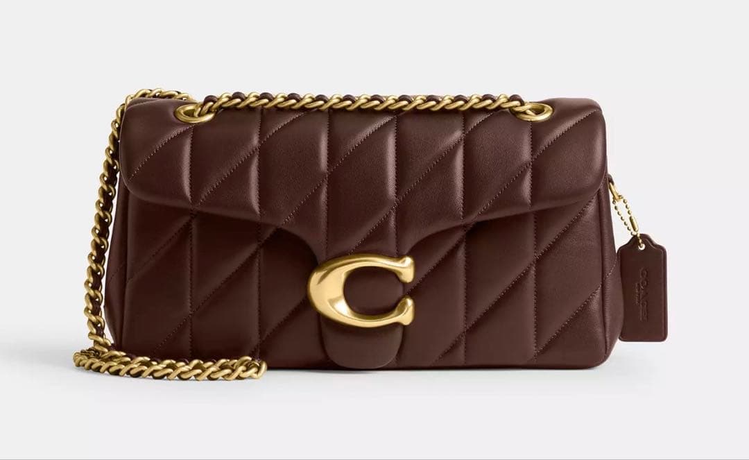 coach コーチタビーショルダー バッグ26 ブラウン CP150