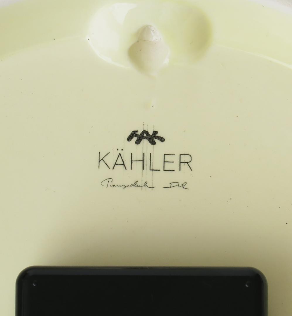 デンマーク kahlerケーラー ORA 陶器 掛時計 イエロー 北欧インテリア