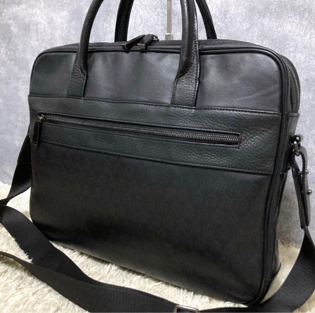 【極美品】dunhill ダンヒル ビジネスバッグ ウィンザー レザー ブラック