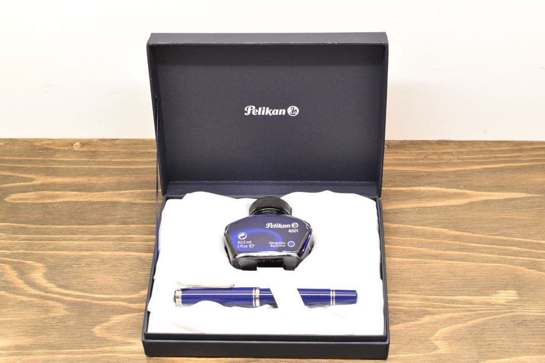 ジ*ー様 Pelikan スーべレーンM805 万年筆 ダークブルー　シルバート