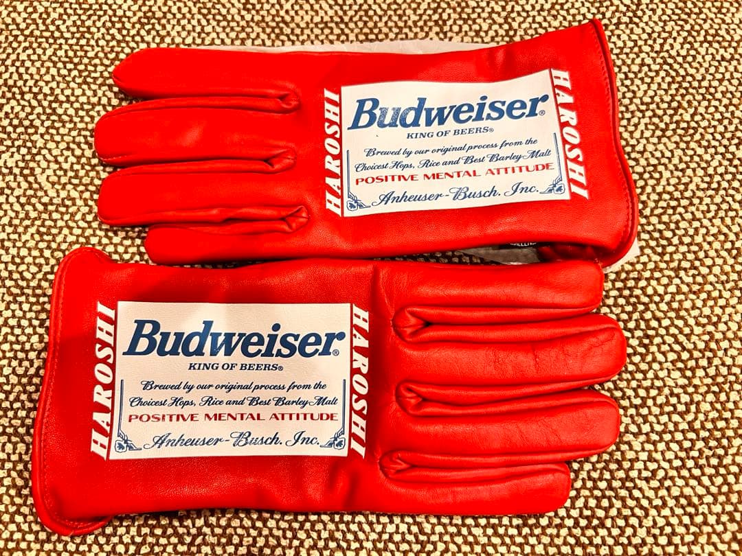 Challenger Haroshi Budweiser レザーグローブ Ｌ