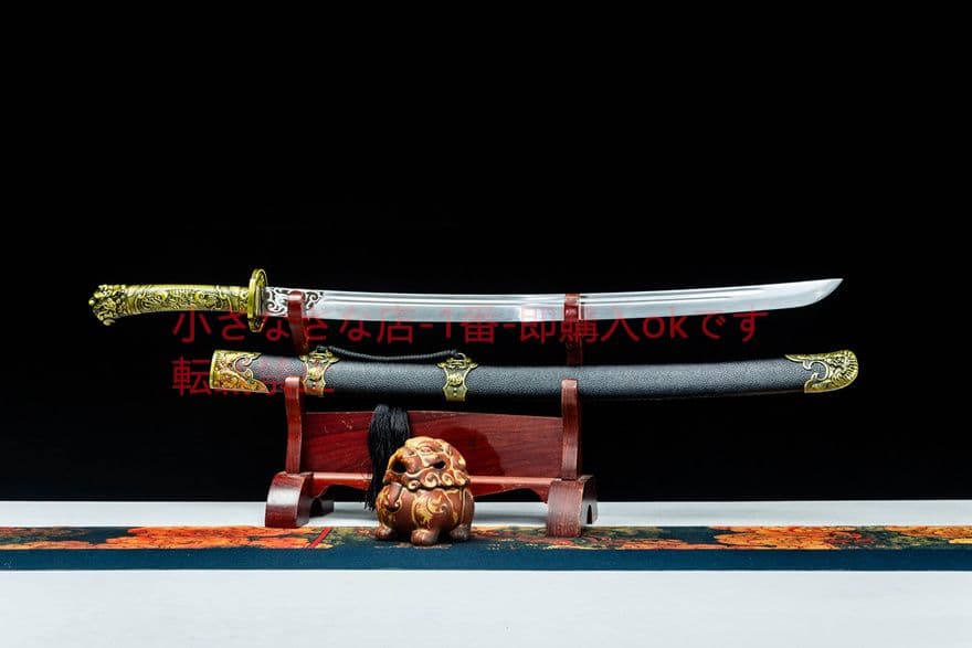 青面獣雁翎刀清刀   古兵器 武具　刀装具　日本刀　模造刀 居合刀