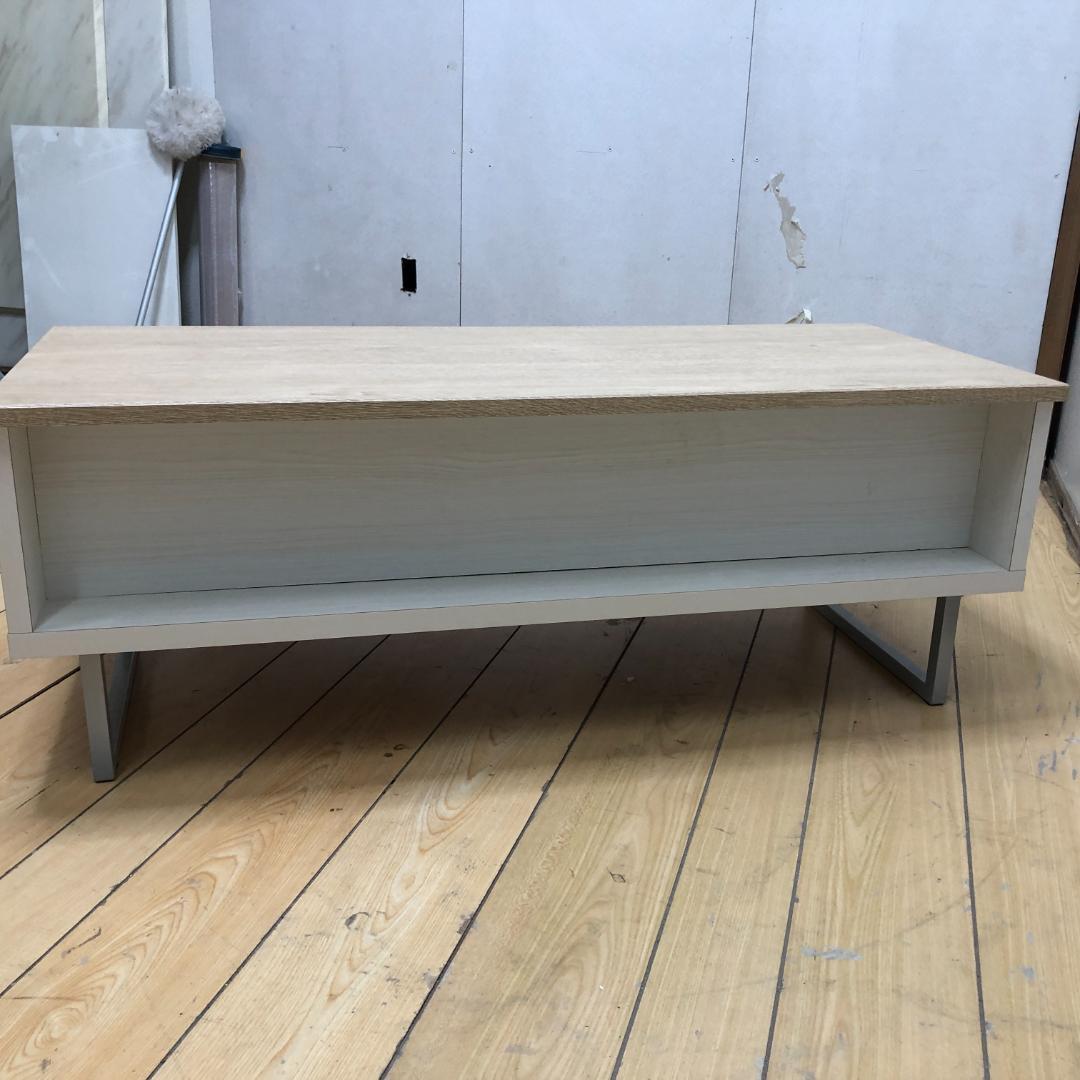 美品 ナチュラル木目ローボード テレビ台 幅90cm 北欧風 　250720-9