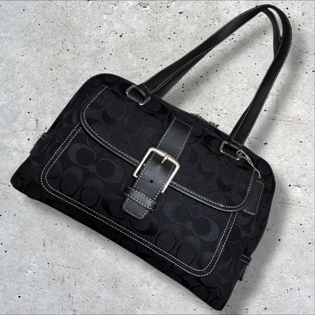 バッグ COACH mini boston bag shoulder Signature