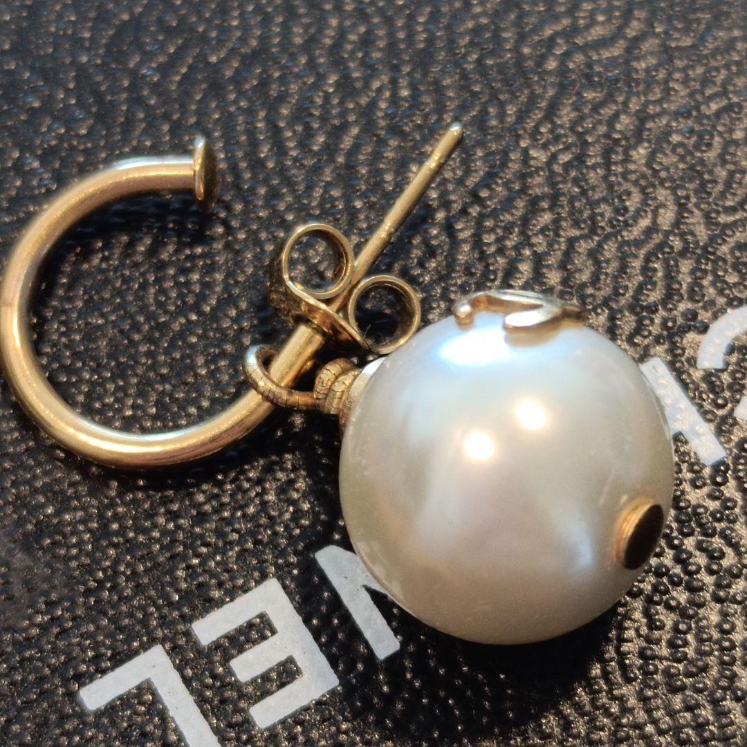 シャネル　ピアス　パール　フープ　片耳　付属品なし