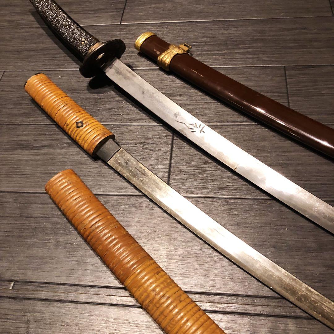 模造刀　大小6本セット　太刀　脇差　骨董品　模擬刀まとめ　ジャンク品あり　刀身