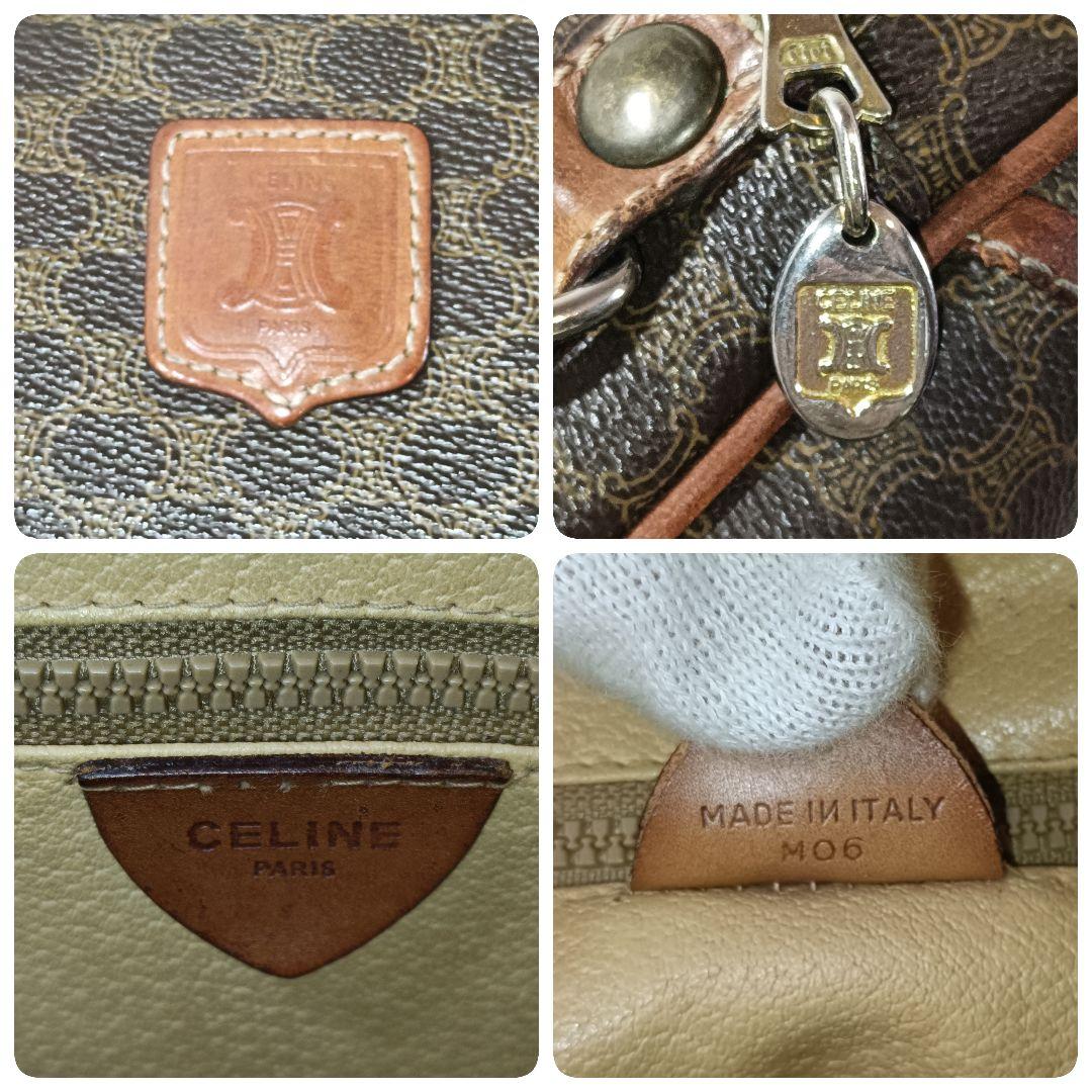 美品 正規品 セリーヌ ショルダーバッグ マカダム PVC レザー 肩掛け 革