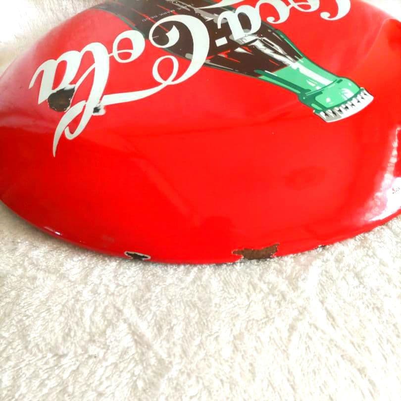ヴィンテージ　コカコーラ　ボタンサイン　アメリカン　看板　36cm