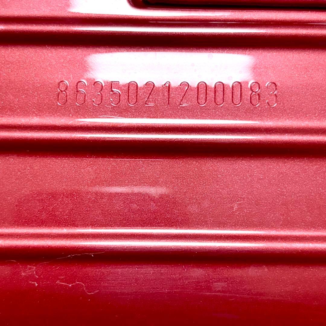 美品 リモワ サルサデラックス ハイブリッド 32Ｌ オリエンタルレッド　2輪