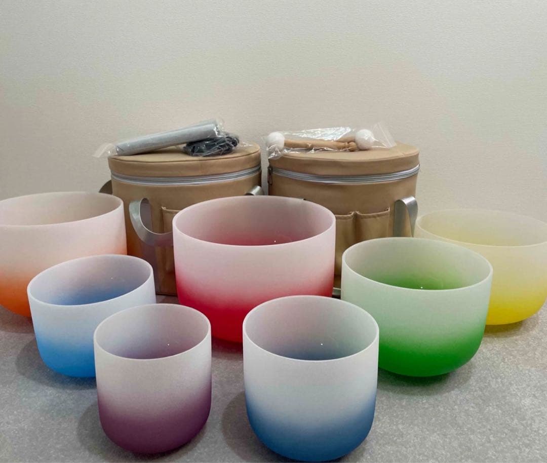 クリスタルシンギングボウル　　7点セット