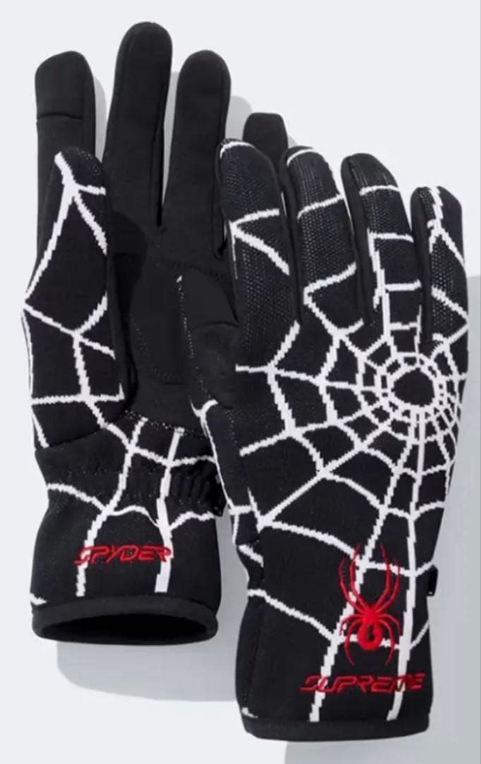 24fw Supreme SPYDER スパイダー ネット グローブ　L