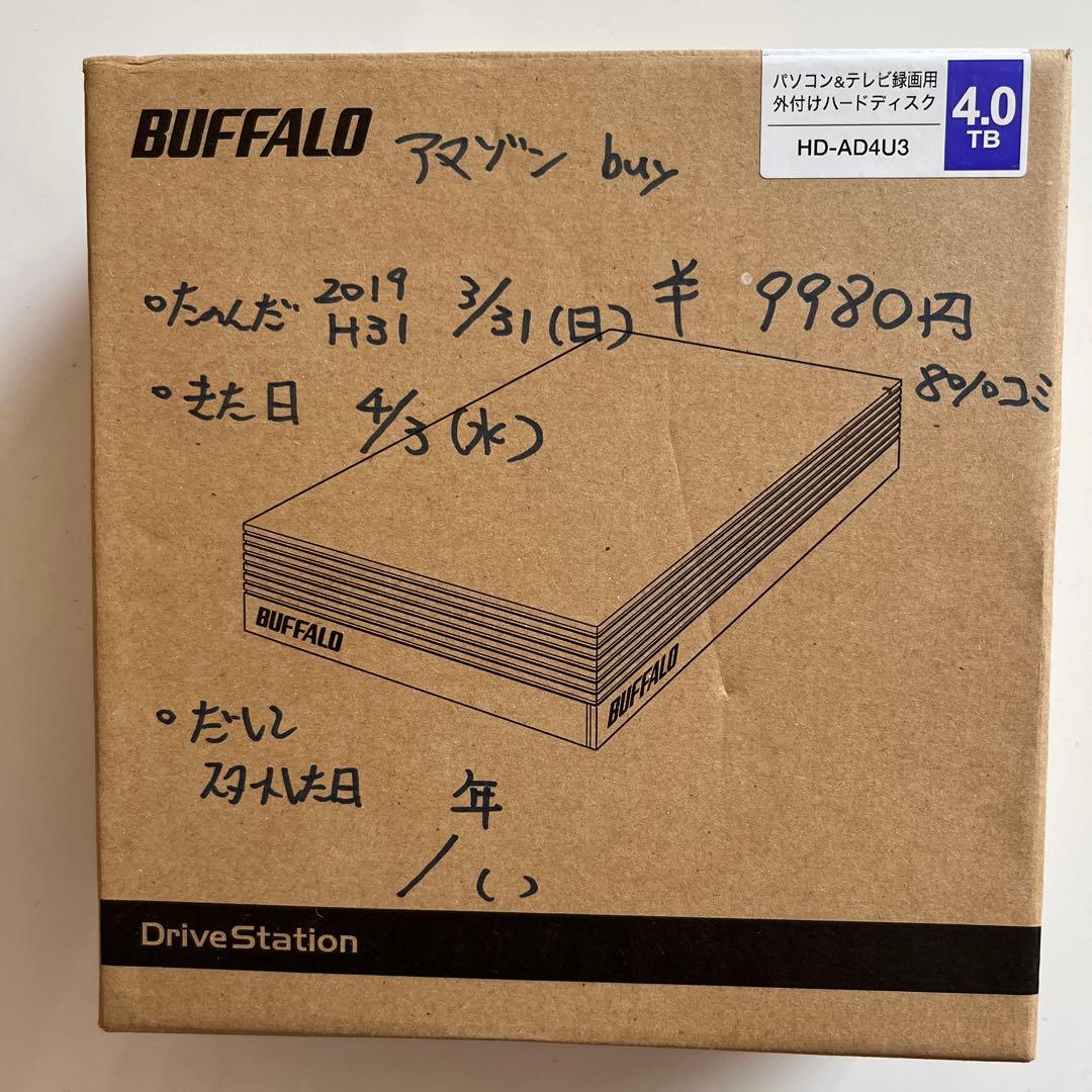 BUFFALO HD-AD4U3 4.0TB 外付けハードディスク