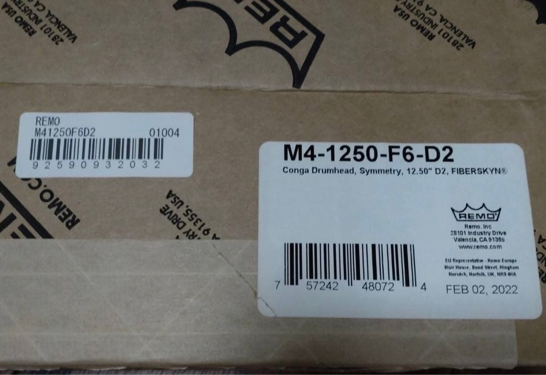 REMO コンガドラムヘッド 12.5インチ M4-1250-F6-D2