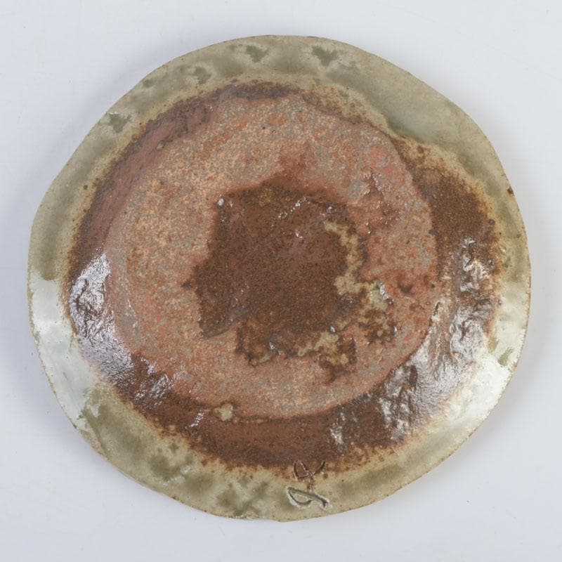 和食器　茶懐石　幸兵衛窯　灰釉　銘々皿　五客　共箱　N　9396