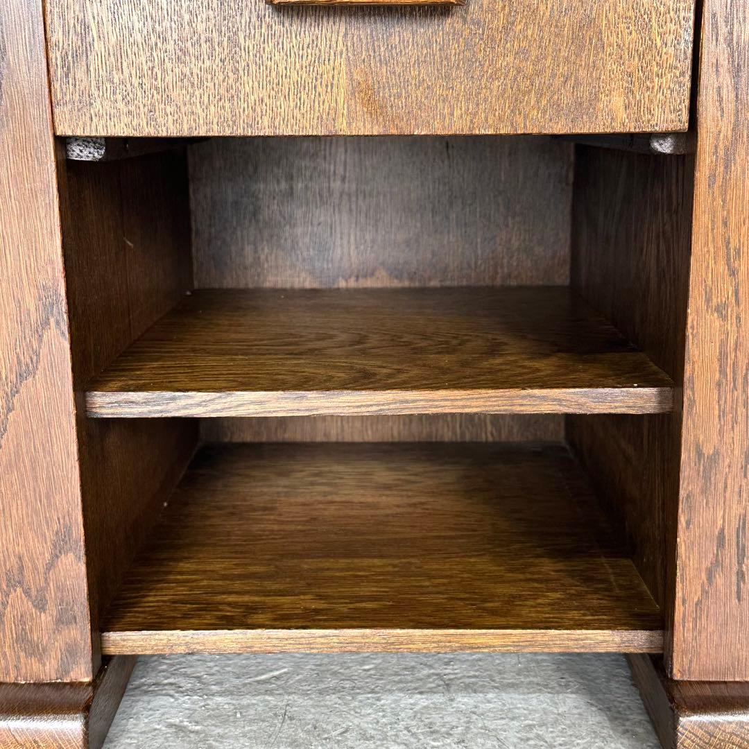 ✦オランダ家具✦オーク材サイドテーブル マガジンラック付　コーヒーテーブル