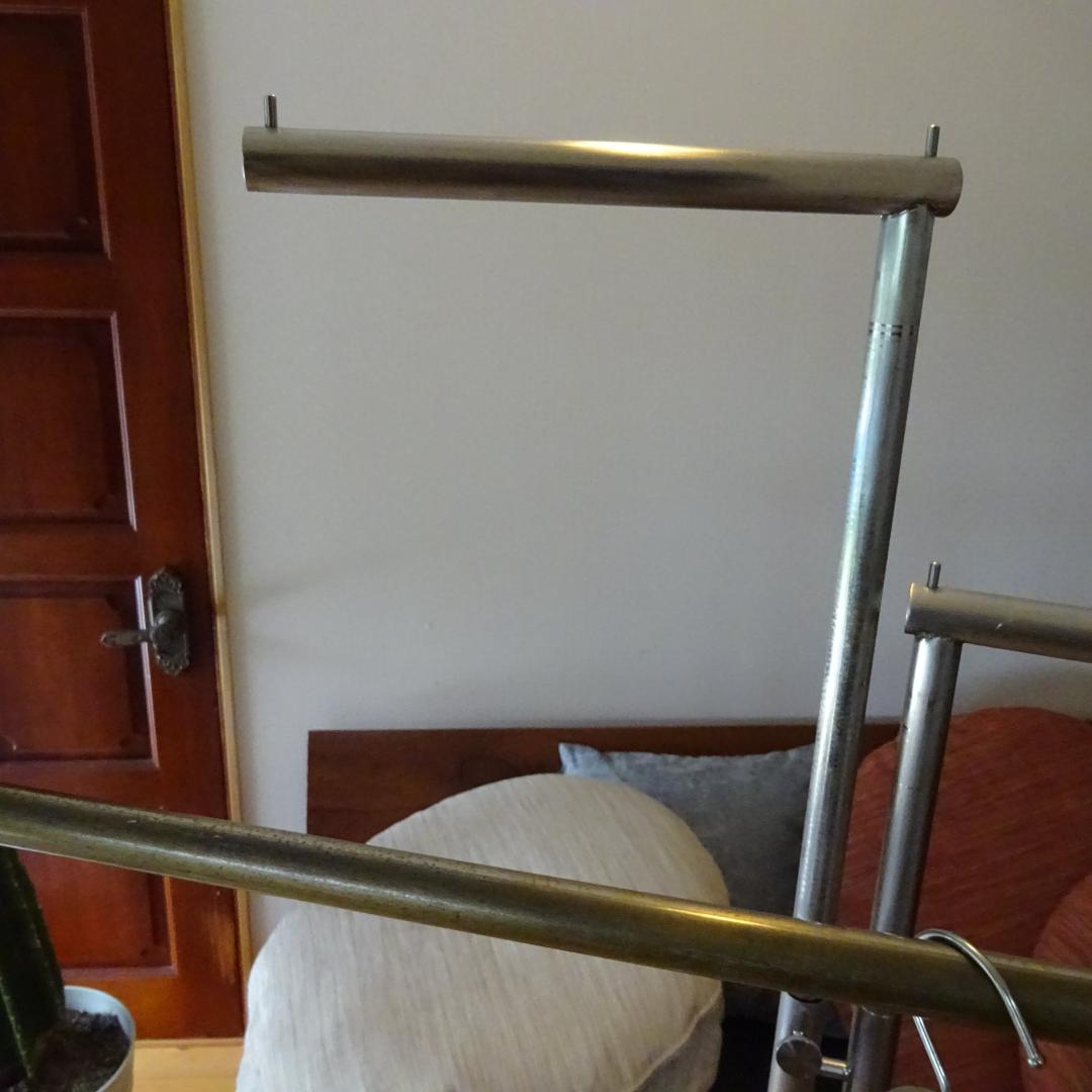 さ*ち様 2点 真鍮系ステンアイアン ハンガーラックコートスタンド アンティーク