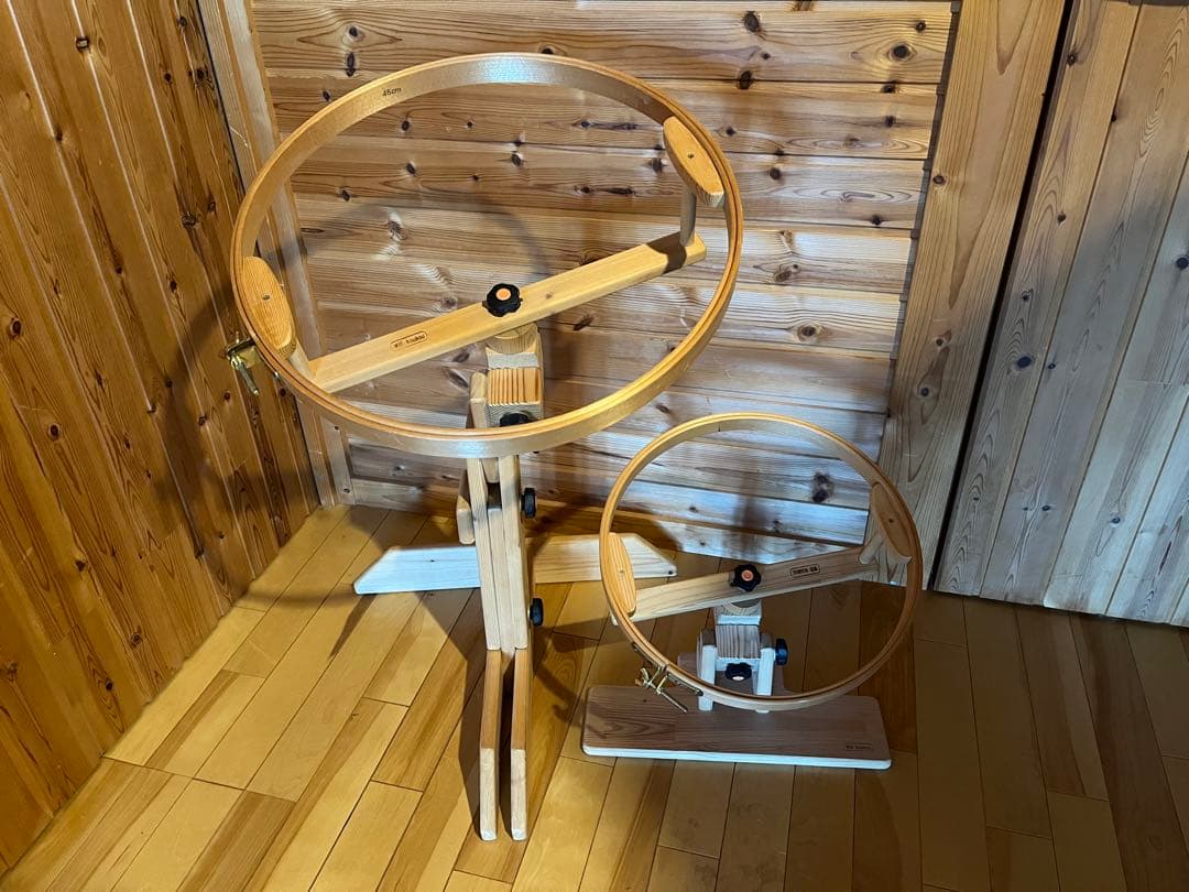 木製パッチワークスタンド＆ラップフープ　2台セット