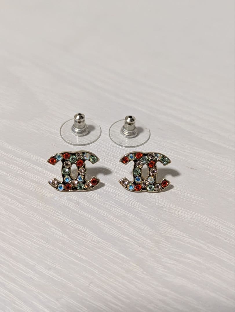 CHANEL　シャネル　ピアス　ココマーク　マルチカラー