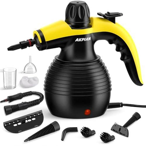 AKPIANスチームクリーナー、スチームクリーナー ハンディ、10ピースのアrm