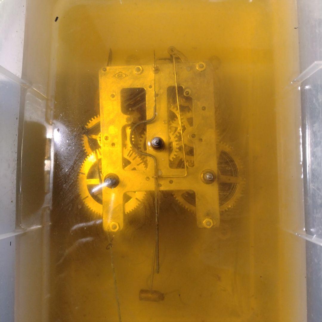 値下！分解ムーブメント洗浄注油動作確認！meiji ゼンマイ 振り子時計 可動品