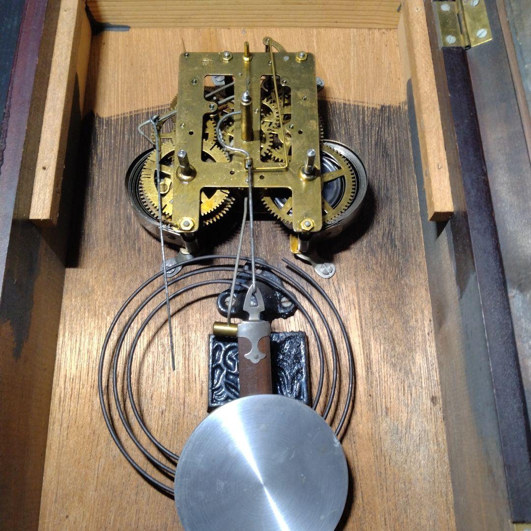 値下！分解ムーブメント洗浄注油動作確認！meiji ゼンマイ 振り子時計 可動品