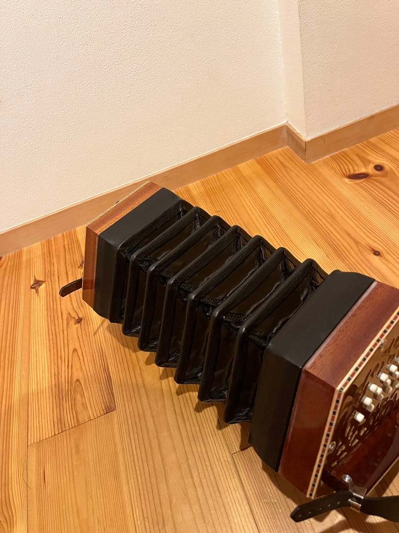 40ボタン　コンサーティーナ 木製 六角形