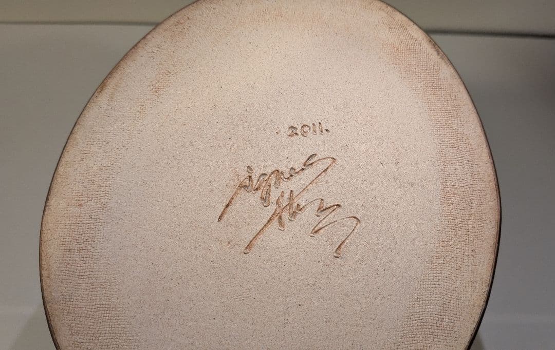 『アーグネスフス』水指　茶道具　アグネスフス共箱共布栞略歴