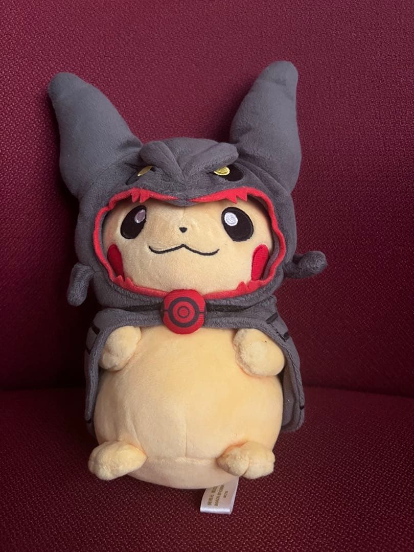 ポケモンセンター ぬいぐるみ 黒いレックウザ　ポンチョを着たピカチュウ