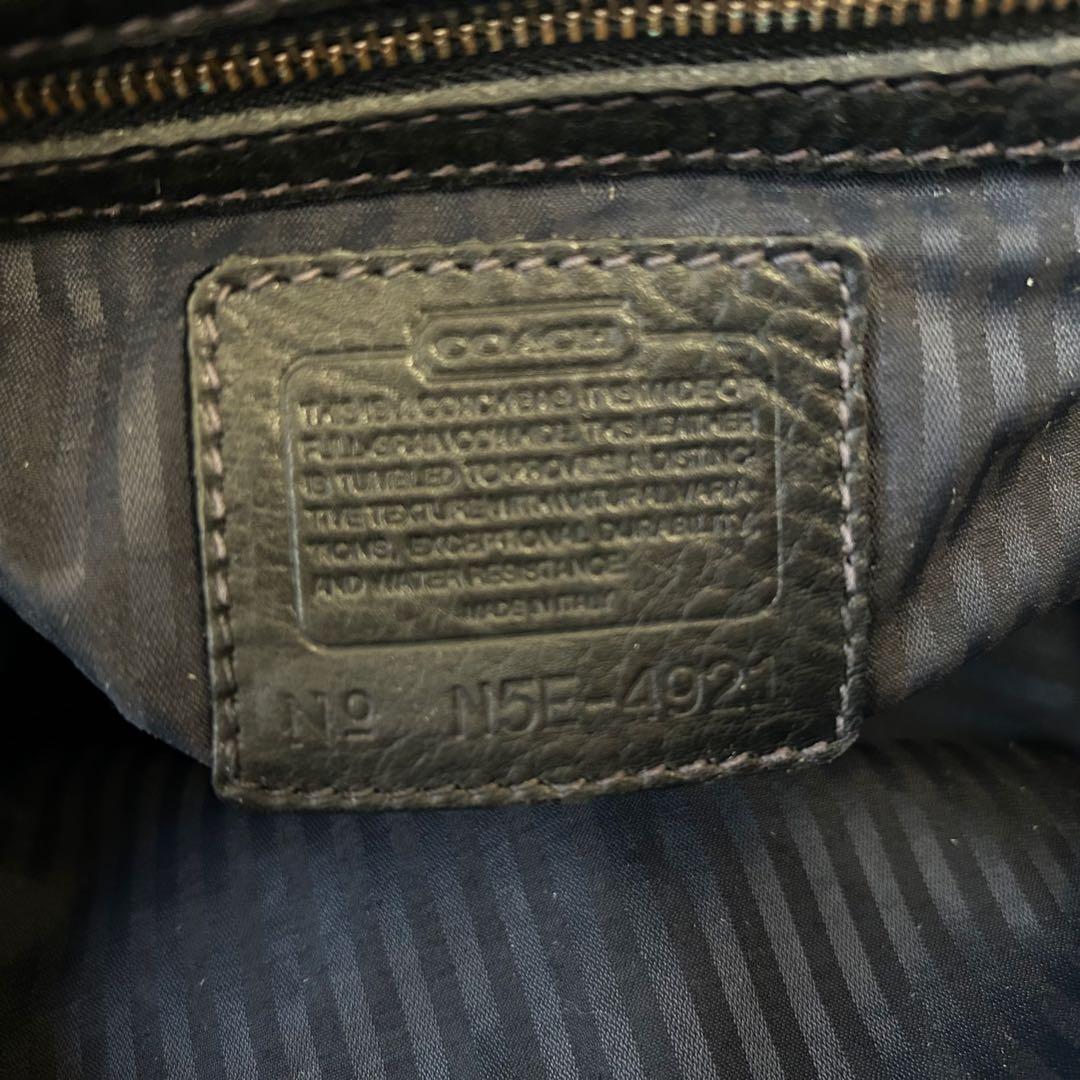 クリーニング済 old coach 4921 Satchel NG Black