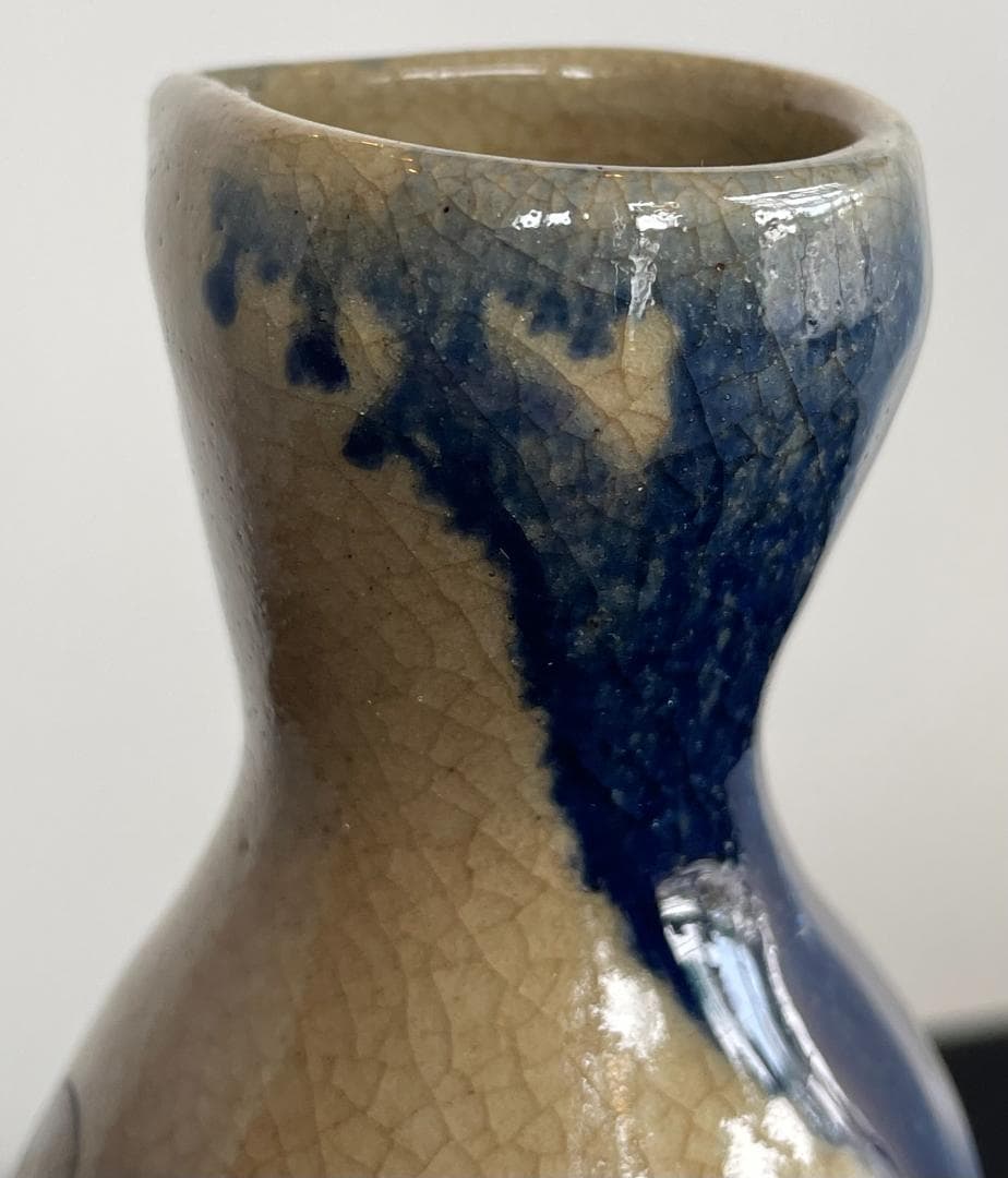 青木木米 京焼 徳利 酒器 花入 山水図 時代物 古陶磁 旧家蔵出 江戸期