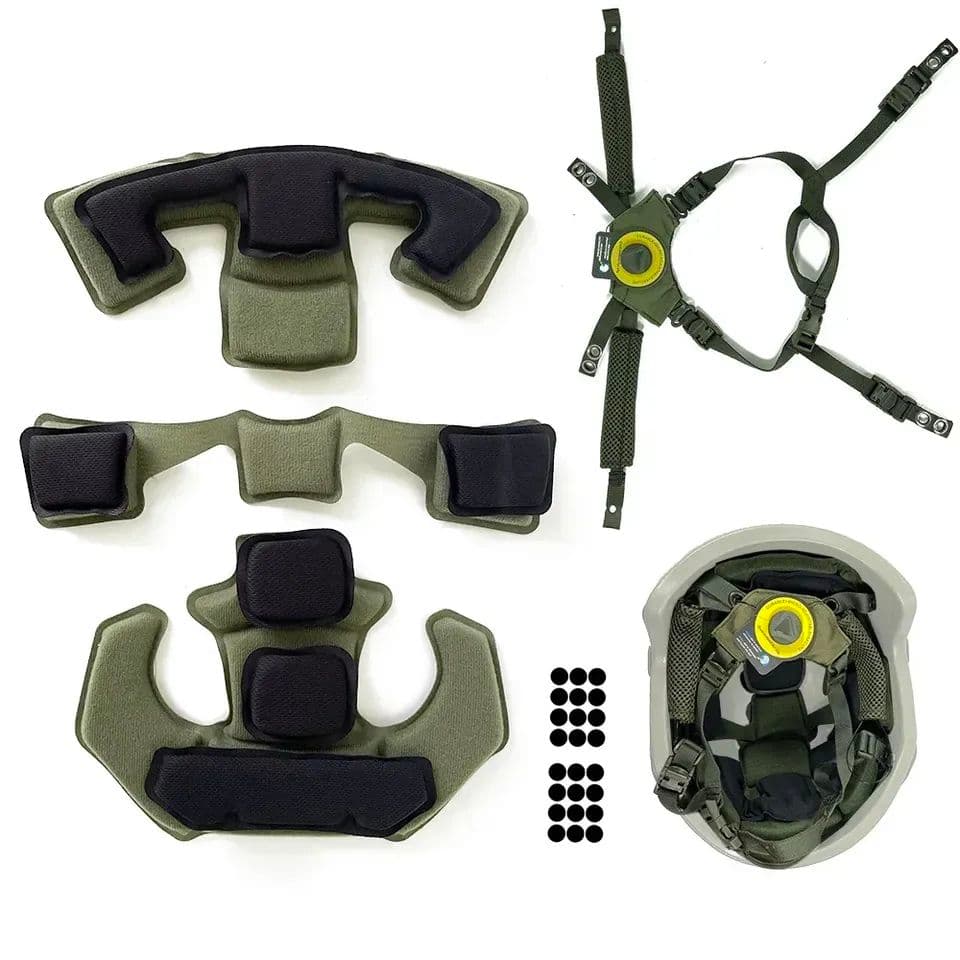 新品 実物NIJ IIIA防弾ヘルメット Fast SFタイプ ODフルセット