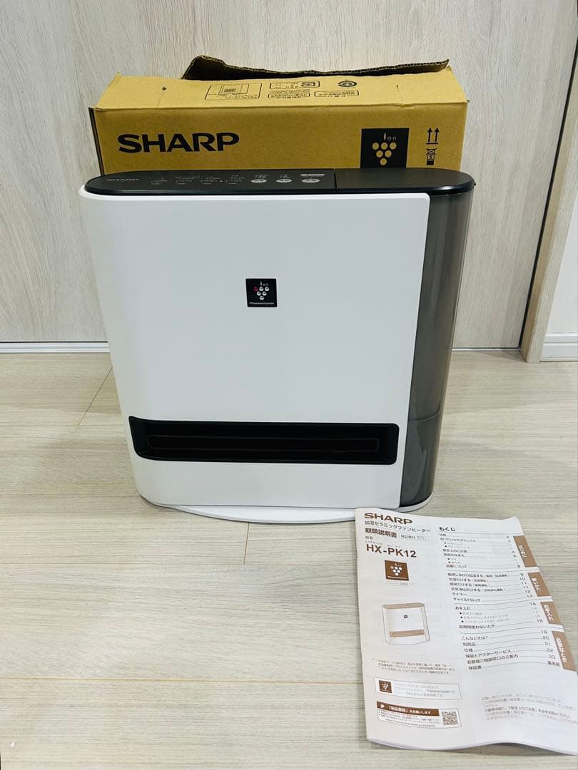 シャープ 加湿セラミックファンヒーター HX-PK12-W