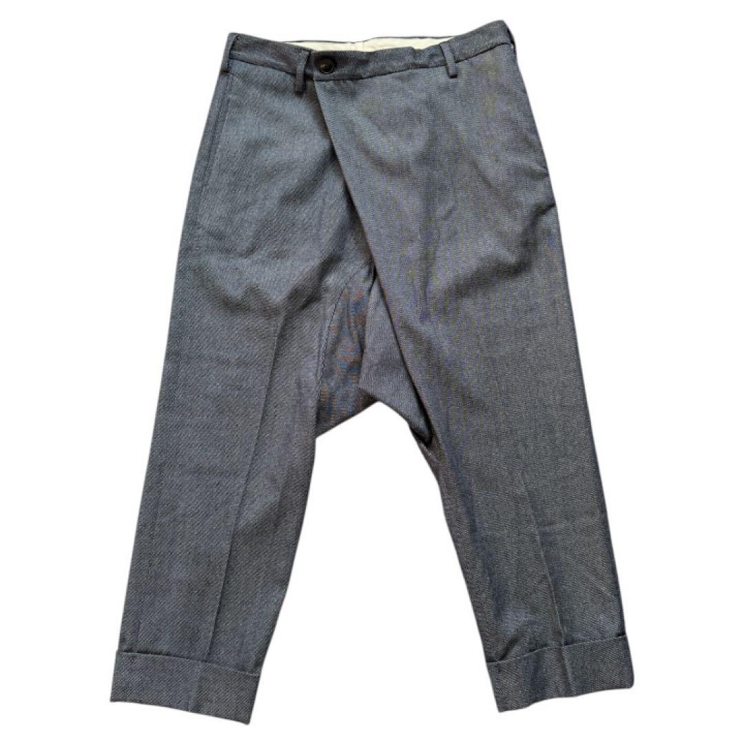 【極美品】ガブリエレ パジーニ ウールツイル サルエルスラックス ネイビー