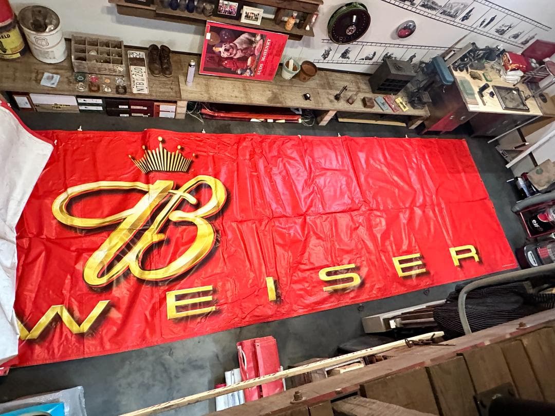 【超巨大・激レア】Budweiser (バドワイザー) 大型バナー 約9.7m