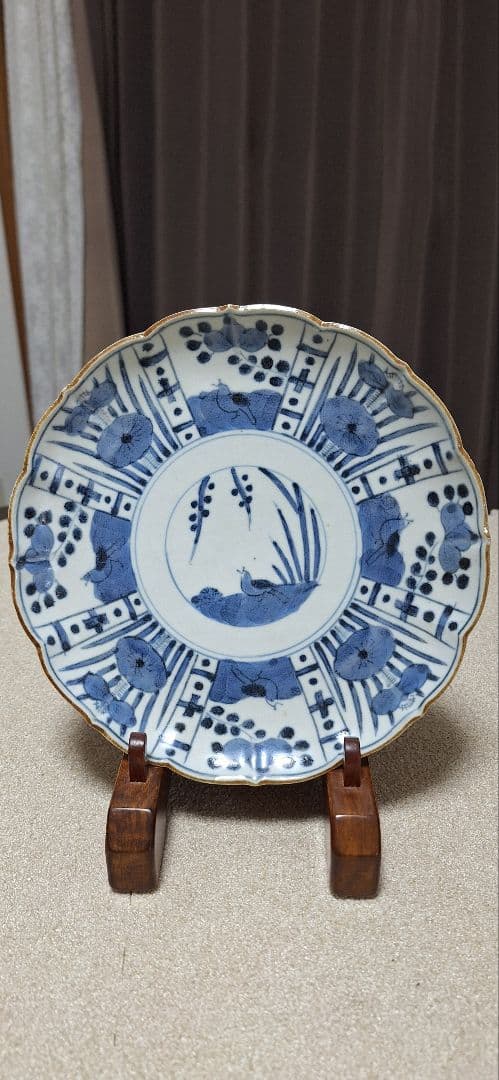 古伊万里　芙蓉手花鳥図