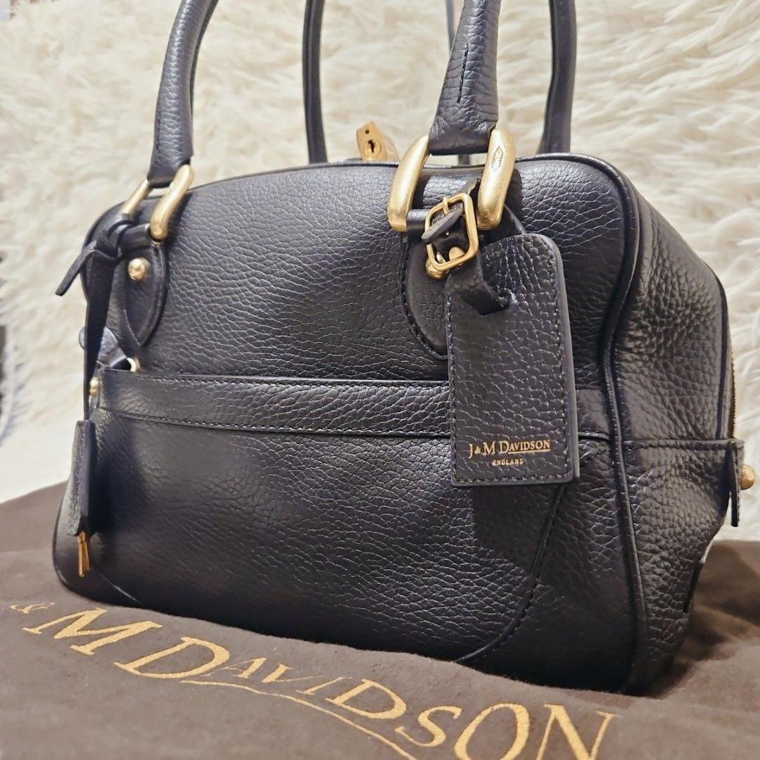 美品 J&M DAVIDSON ミニミア ハンドバッグ ミニボストン 鍵付き