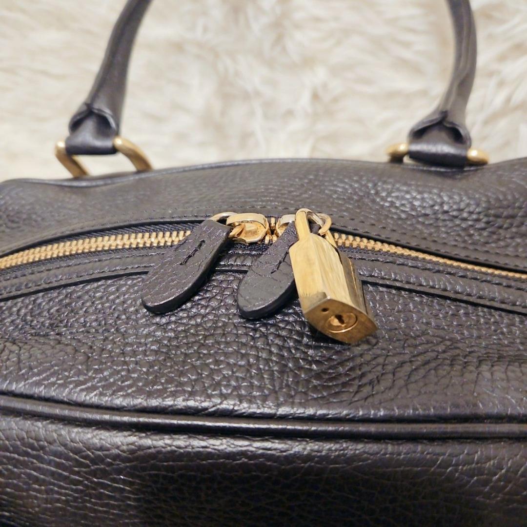 美品 J&M DAVIDSON ミニミア ハンドバッグ ミニボストン 鍵付き