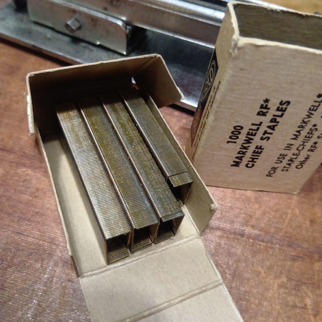 アメリカ製ヴィンテージMarkwell　ホチキス＆ステープル　NY　文房具