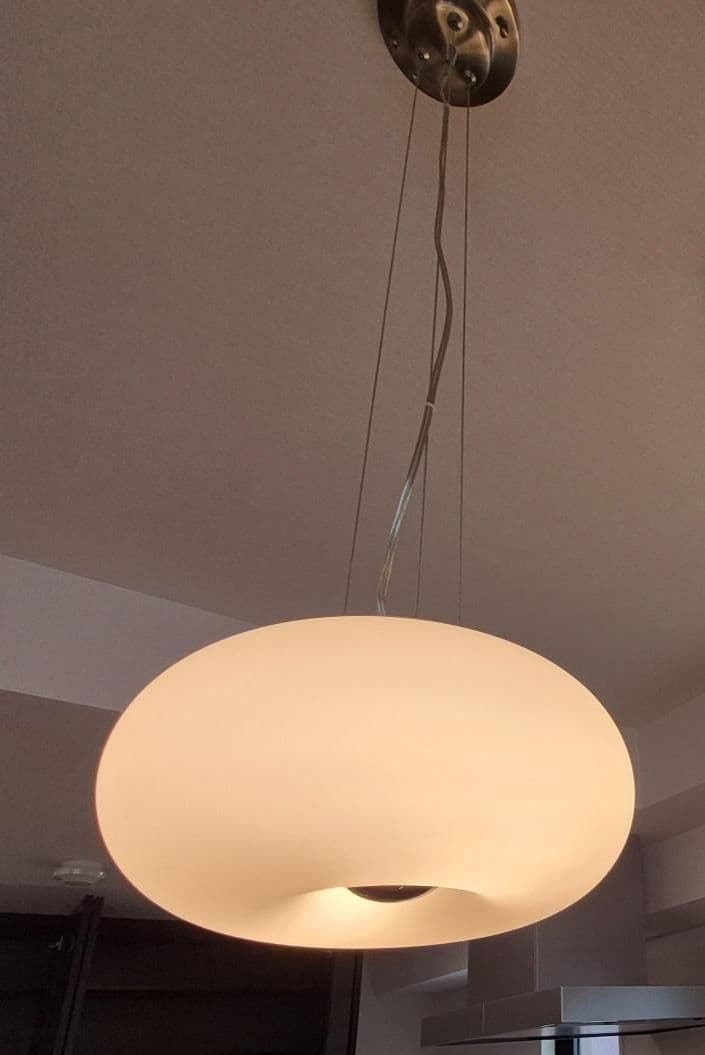 ホワイトペンダントライト オーバル型1点◇LED照明◇B-2505TL11